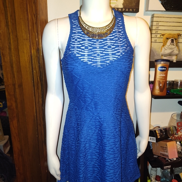 Material Girl Brand Sleeveless Blue Dress (M) - Picture 2 of 8